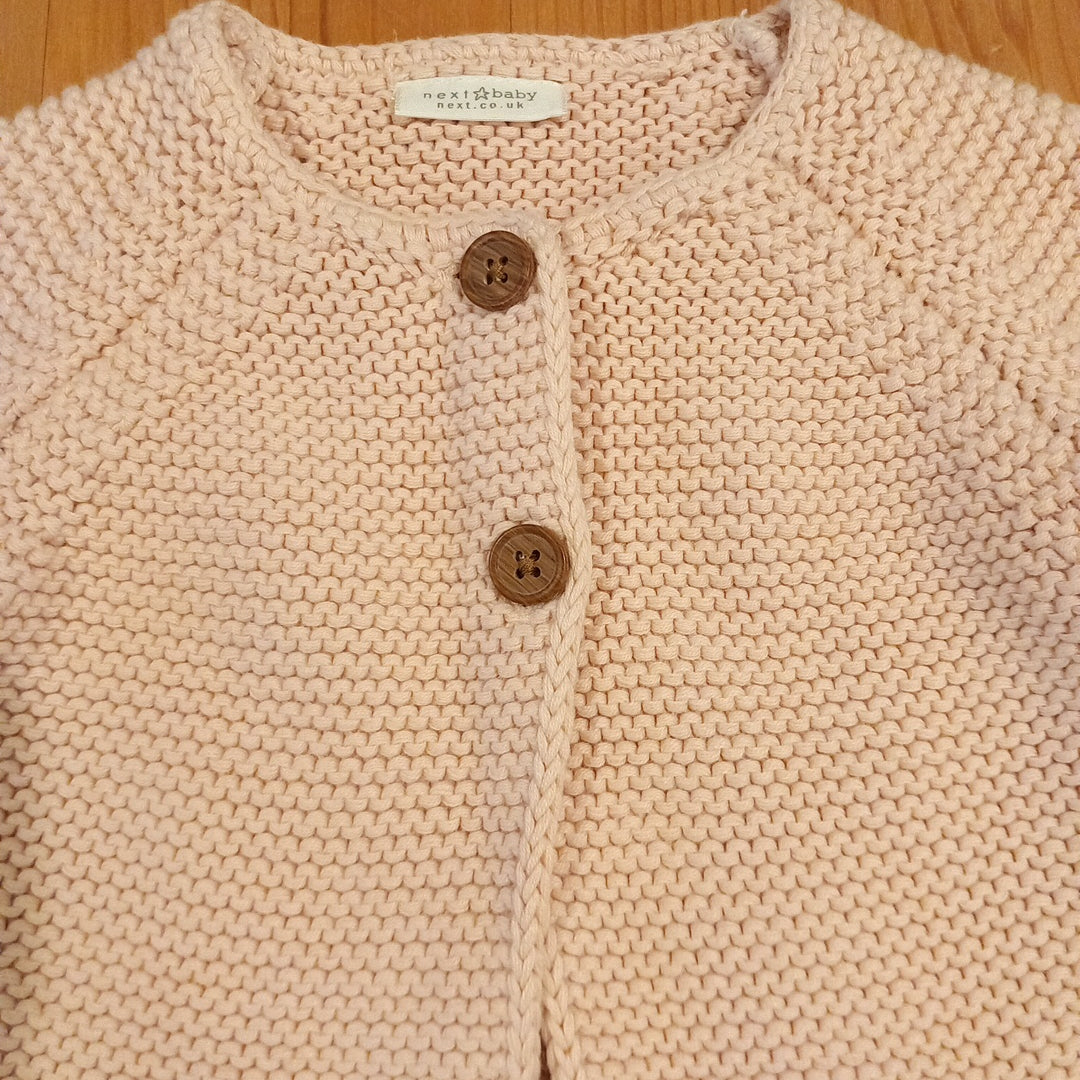 Light Pink Thick Knit Cardigan - Girls up to 3 months - Next