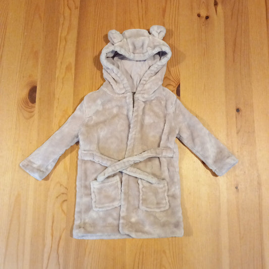 Light Pink Hearts Soft Feel Dressing Gown - Girls 9-12 months - TU