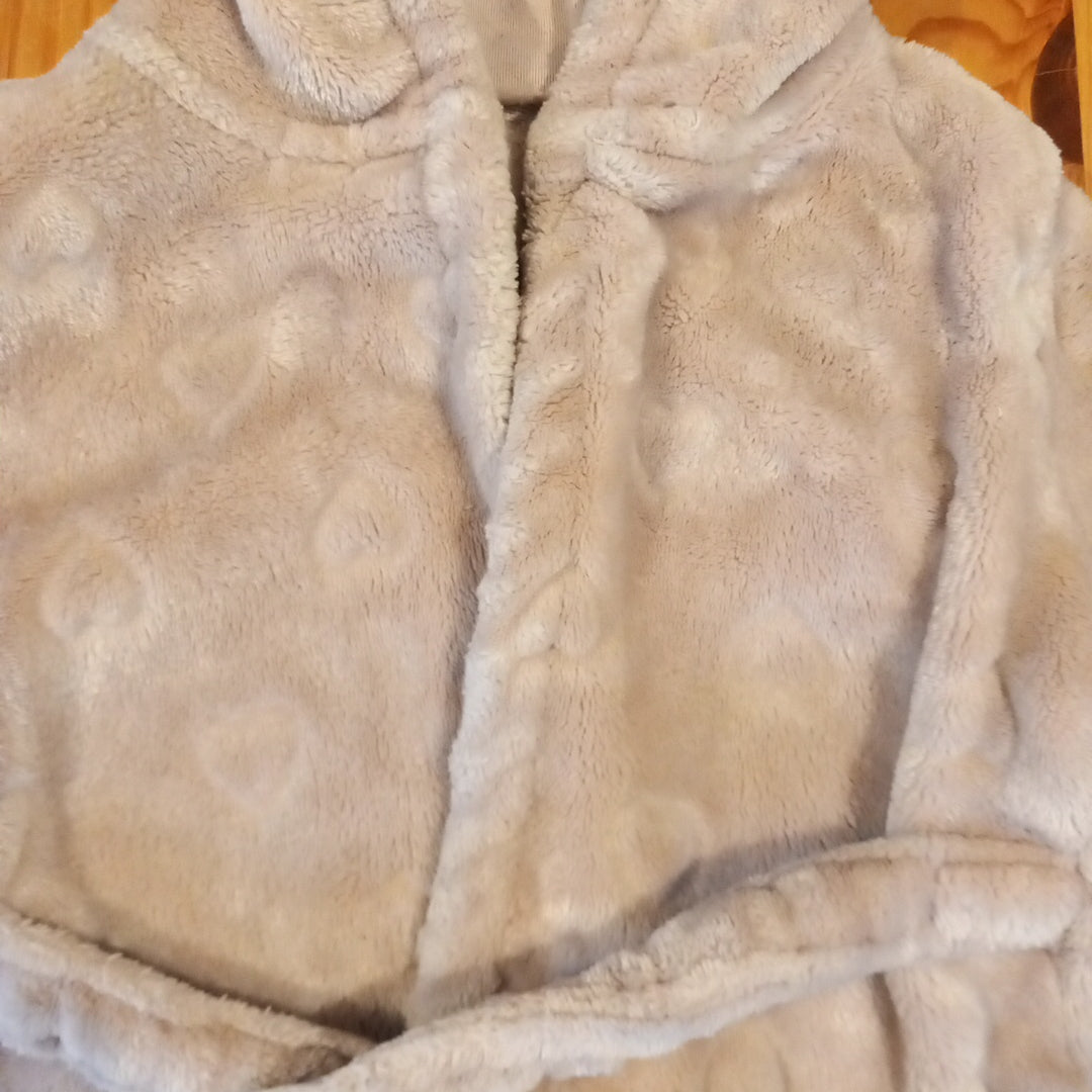 Light Pink Hearts Soft Feel Dressing Gown - Girls 9-12 months - TU