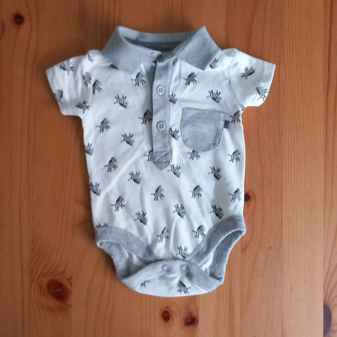 3 x Animal Polo Shirt Style Bodysuits - Boys First Size - George