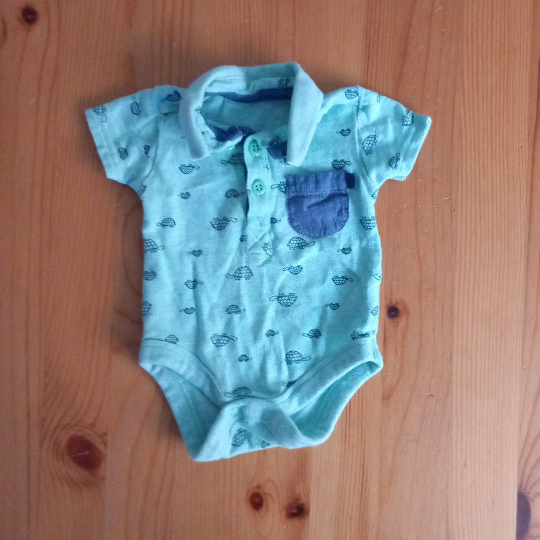 3 x Animal Polo Shirt Style Bodysuits - Boys First Size - George