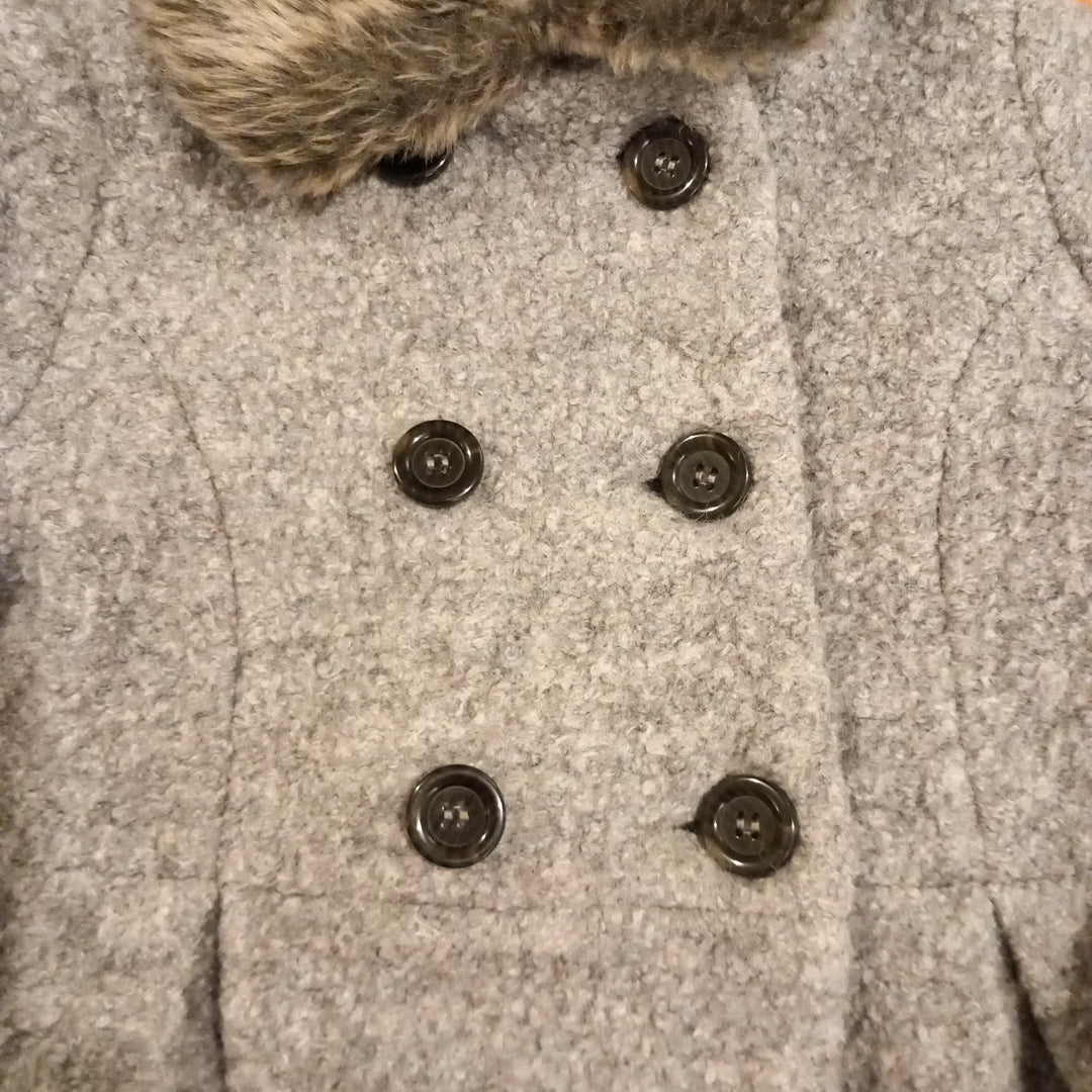Grey Woollen Coat - Girls 5-6 years - Young Dimension