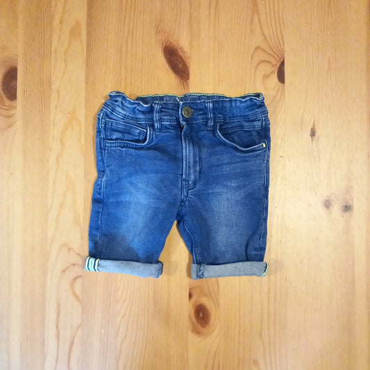 Skinny Distressed Look Denim Shorts With Adjustable Waistband - Boys 6 years - Matalan