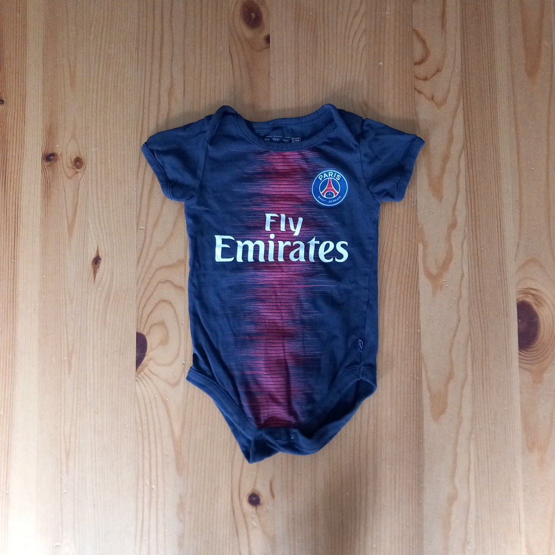 Navy Short Sleeve Paris Saint-Germain Bodysuit - Unisex 24 months - Weeplay