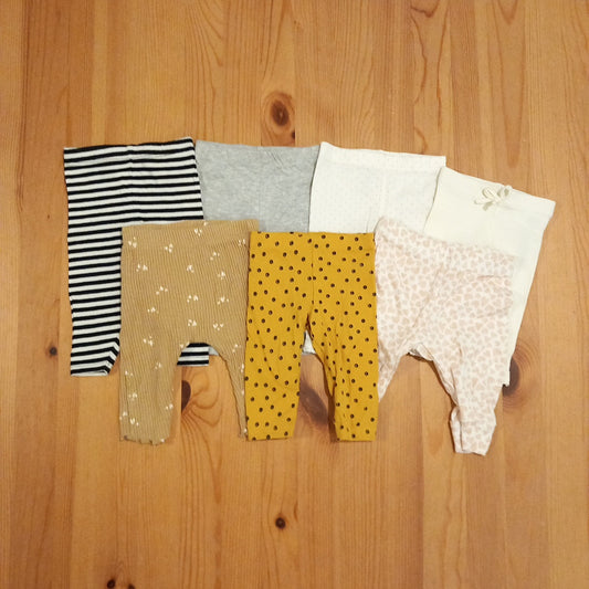 7 x Pairs Of Leggings - Girls 0-3 months - Mixed Brands