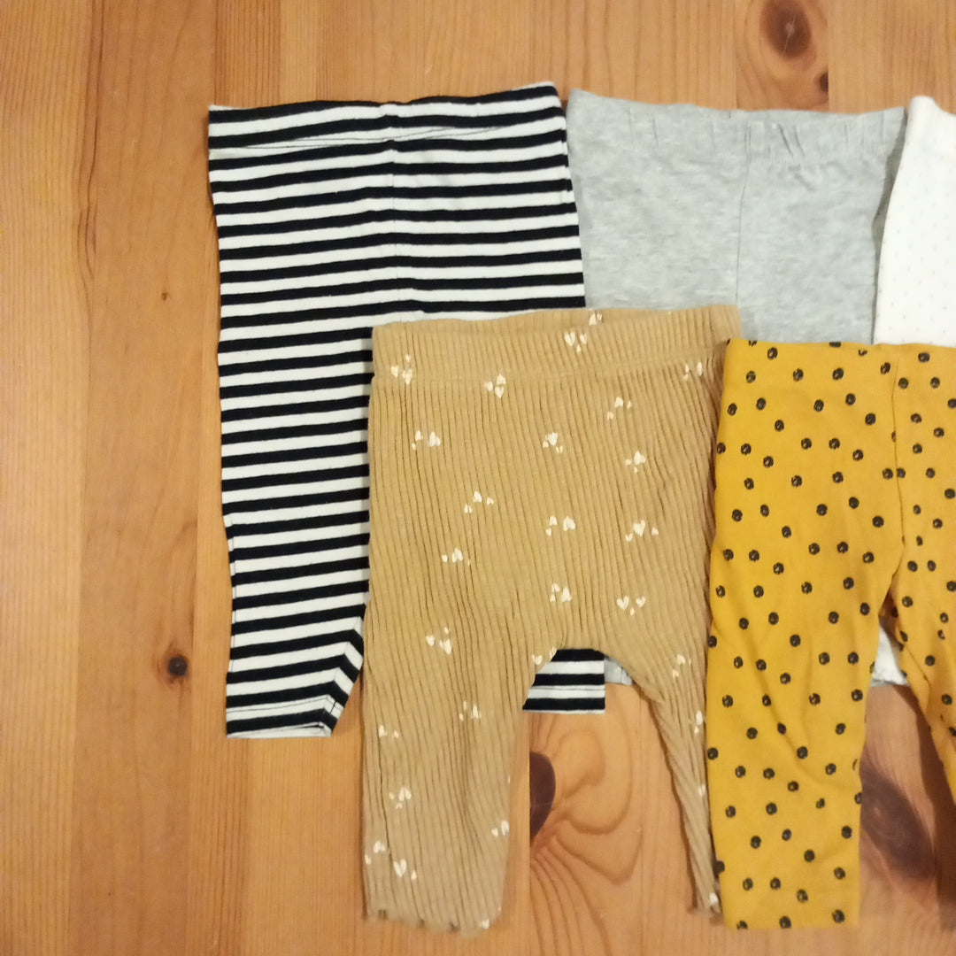 7 x Pairs Of Leggings - Girls 0-3 months - Mixed Brands