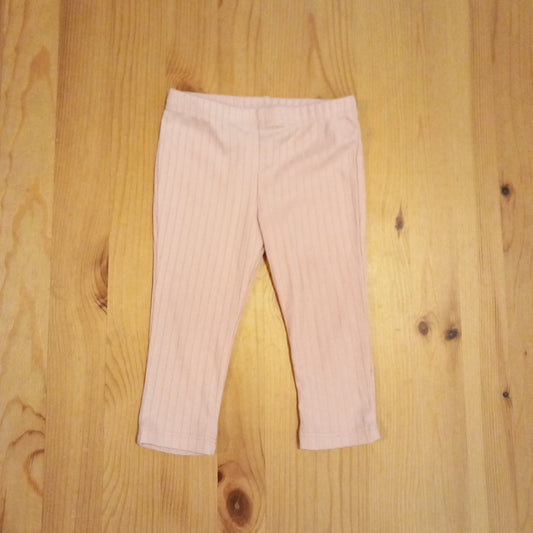 Pink Ribbed Leggings - Girls 6-9 months - Primark