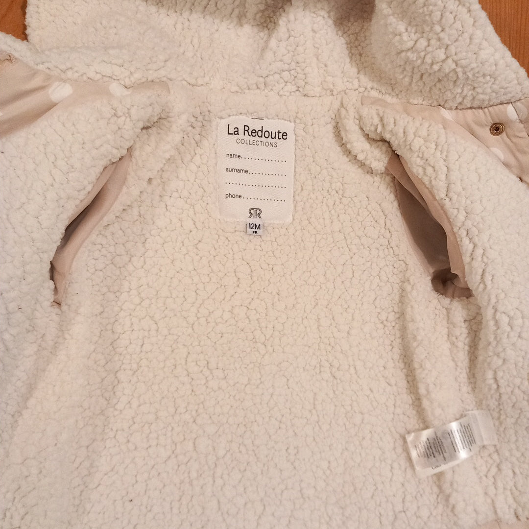 Light Pink White Spots Thick Coat - Girls 12 months - La Redoute