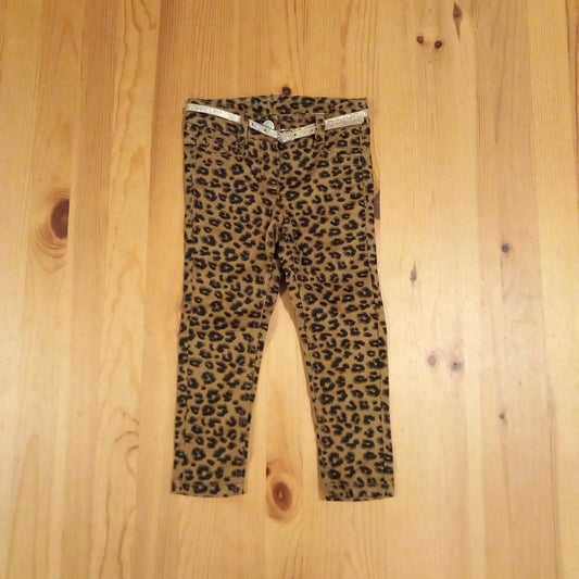 Animal Print Trousers With Belt - Girls 3 years - Next