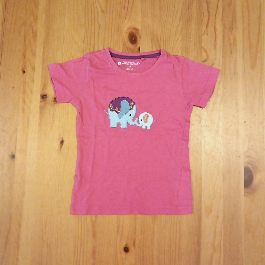 Pink Elephants T-Shirt - Girls 5-6 years - Mountain Warehouse