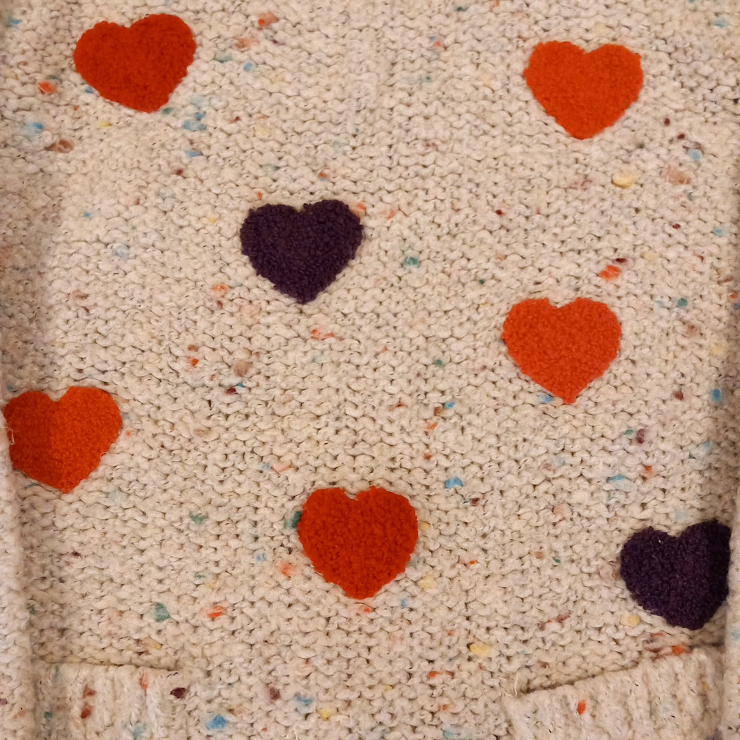 Knitted Hearts Jumper - Girls 3-4 years - M&S