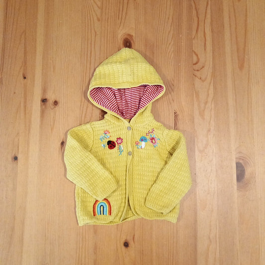 Yellow Hooded Cardigan - Girls 9-12 months - Next
