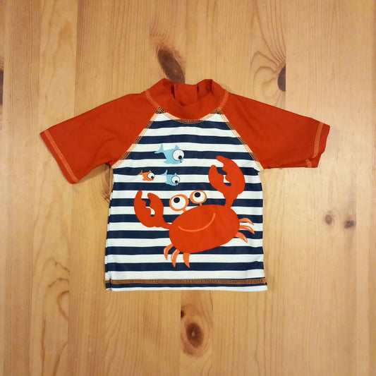 Crab & Fish Sun/Swim/Beach Top - Boys 6-9 months - Matalan