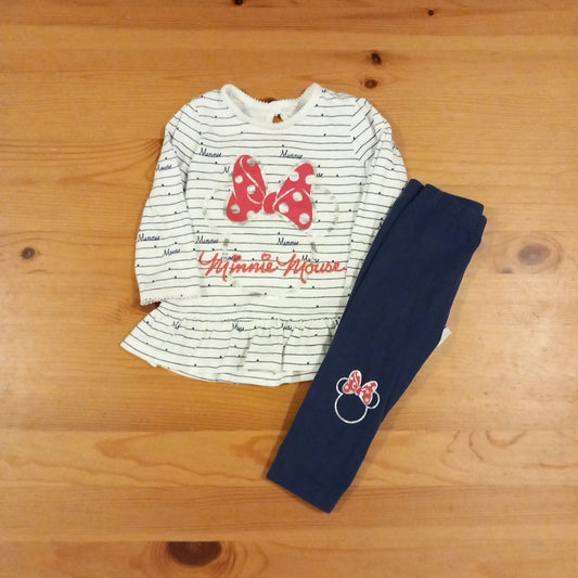 Minnie Mouse Long Sleeve Top & Leggings - Girls 6-9 months - George