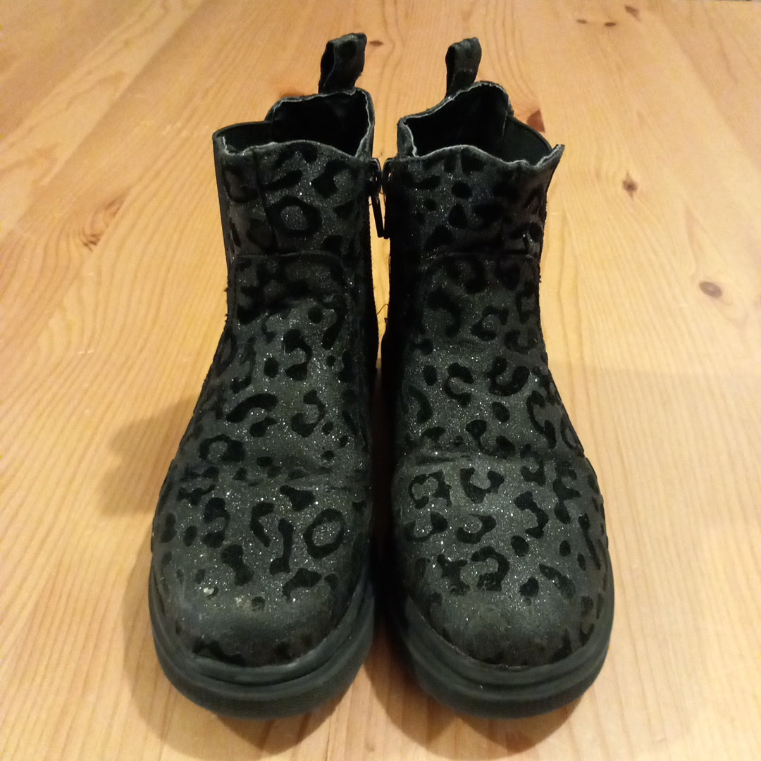 Glittery Animal Print Boots - Girls Infant Size 9 - Matalan