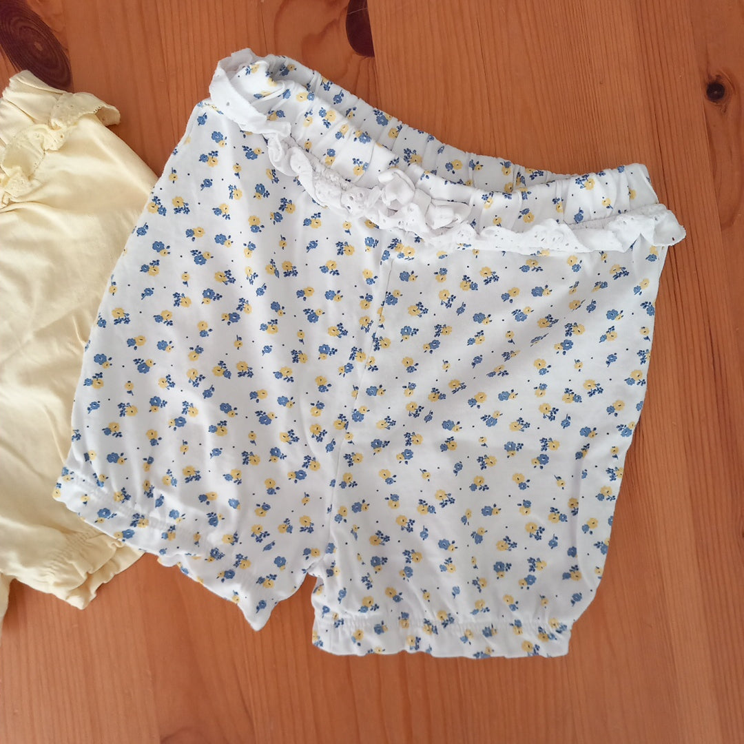 2 x Pairs Of Shorts (Yellow & Floral) - Girls 18-23 months - Matalan