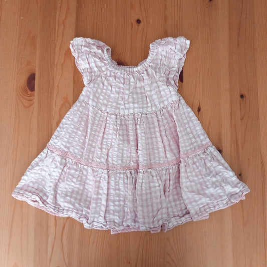 Pink & White Lined Dress - Girls 4-5 years - Mothercare