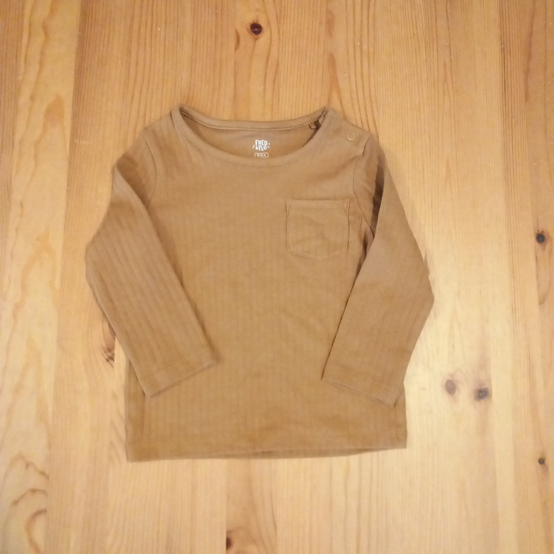 Brown Long Sleeve Top - Boys 9-12 months - F&F
