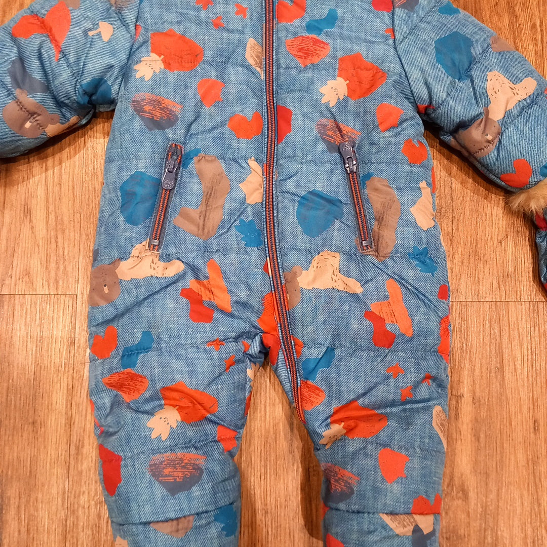 Pramsuit With Detachable Mittens - Unisex 3-6 months - Mothercare