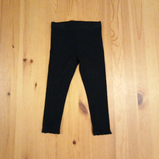Black Leggings With Feature Hem - Girls 3-4 years - Next