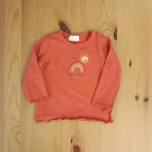 Long Sleeve 'Keep Smiling' Top - Girls 6-9 months - Next