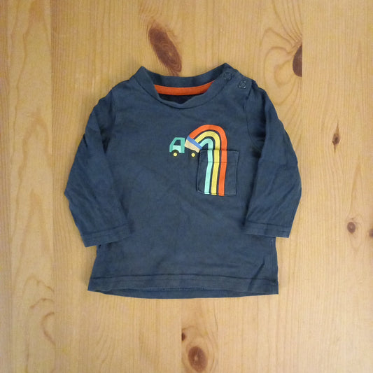 Navy Lorry Long Sleeve Top - Boys up to 3 months - F&F