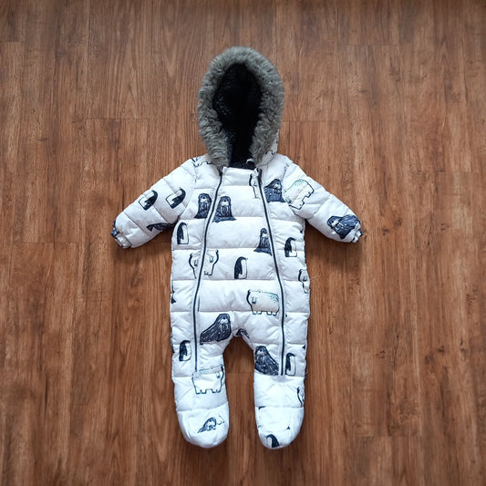 Grey Animals Snowsuit - Unisex 6-9 months - F&F