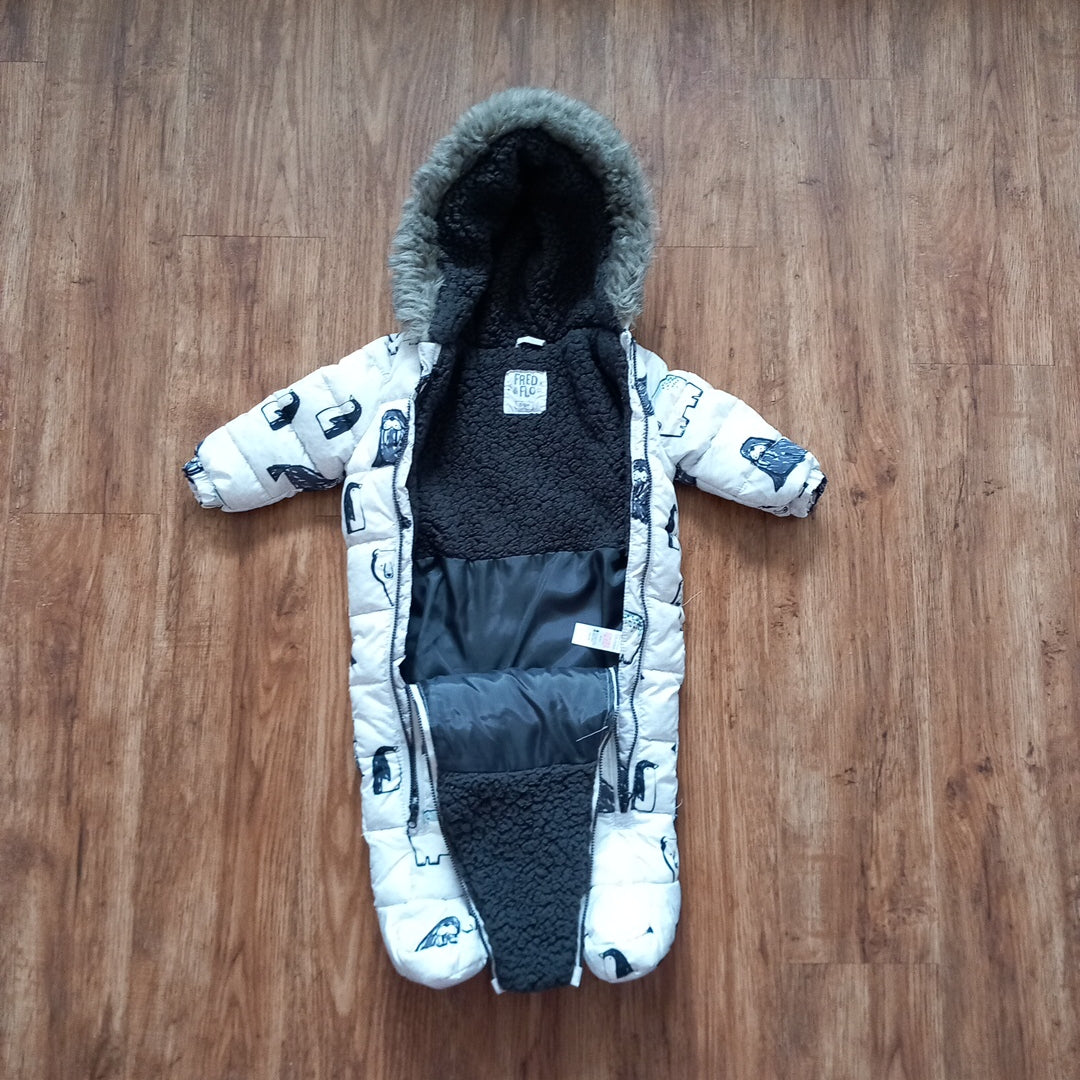 Grey Animals Snowsuit - Unisex 6-9 months - F&F