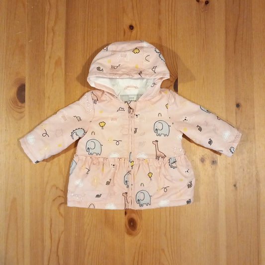 Pink Animals Lightweight Jacket - Girls 3-6 months - George