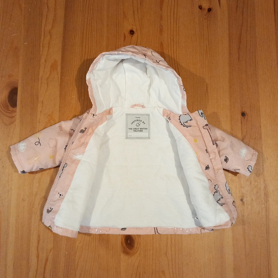 Pink Animals Lightweight Jacket - Girls 3-6 months - George