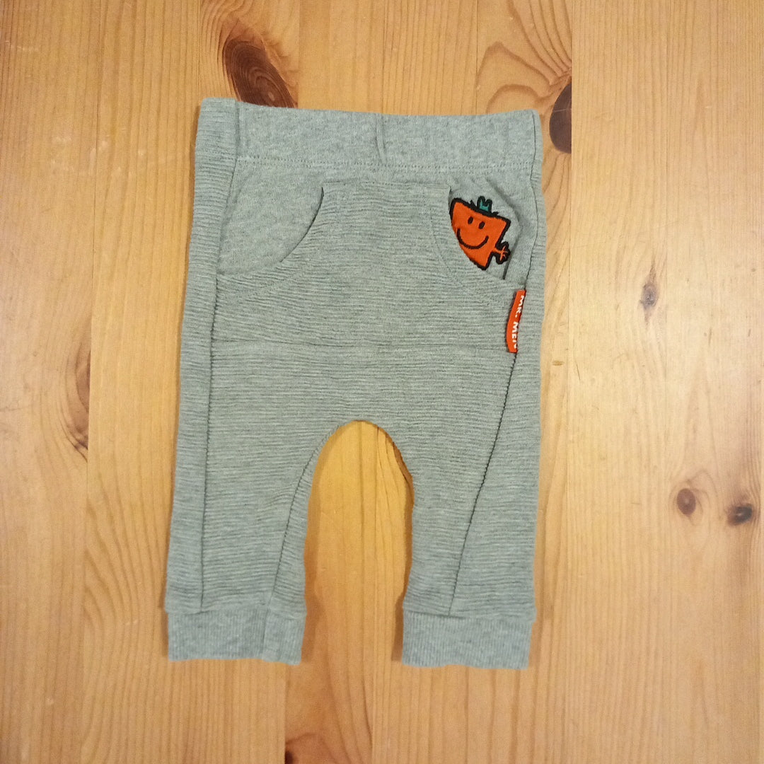 Grey Ribbed Mr Men Trousers - Boys up to 3 months - F&F