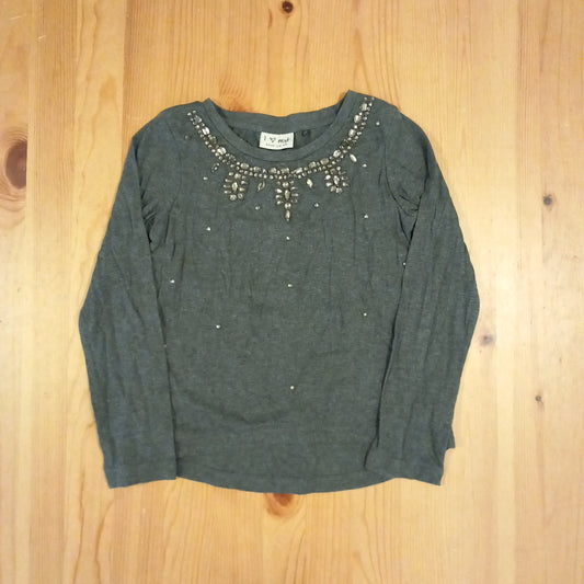 Grey Long Sleeve Top With Decoration - Girls 7 years - Next