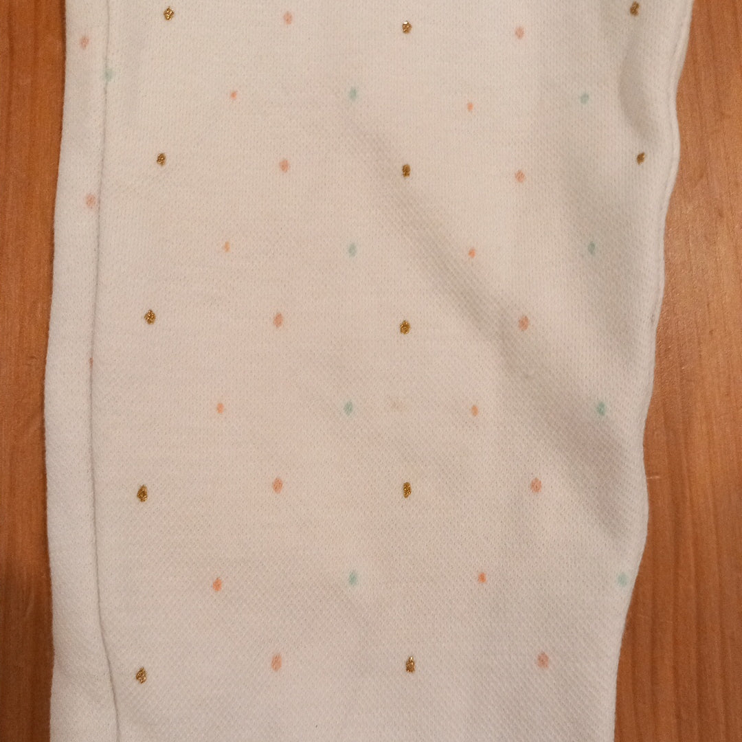 White Spotty Stretchy Trousers - Girls 4-5 years - TU