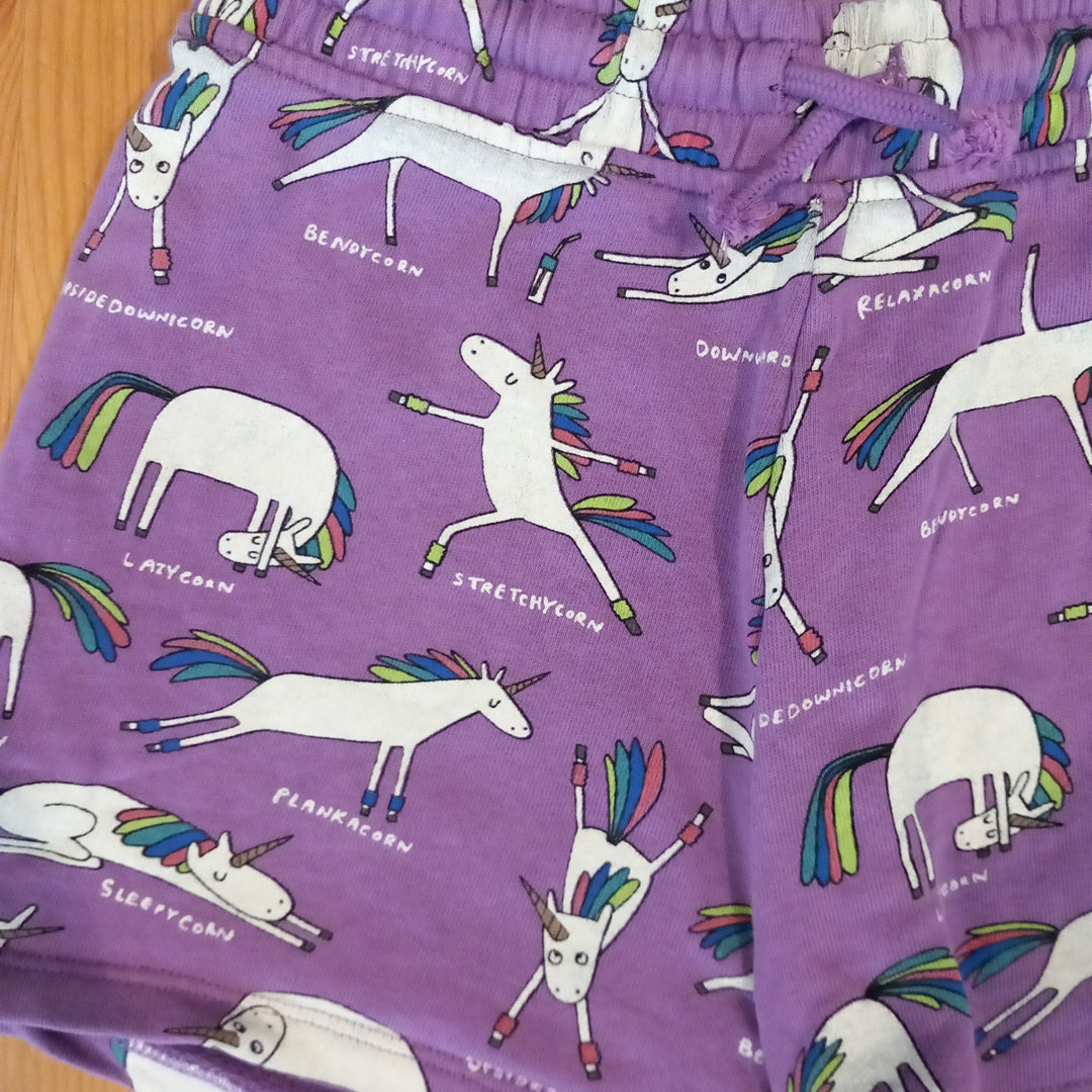 Purple Unicorn Jersey Shorts - Girls 10 years - Next