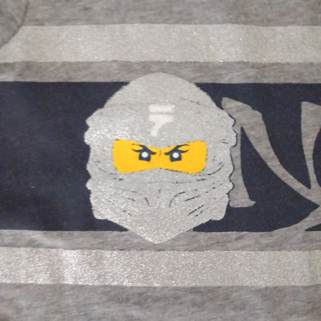 Grey Glittery Ninjago T-Shirt - Girls 4 years - Kabooki