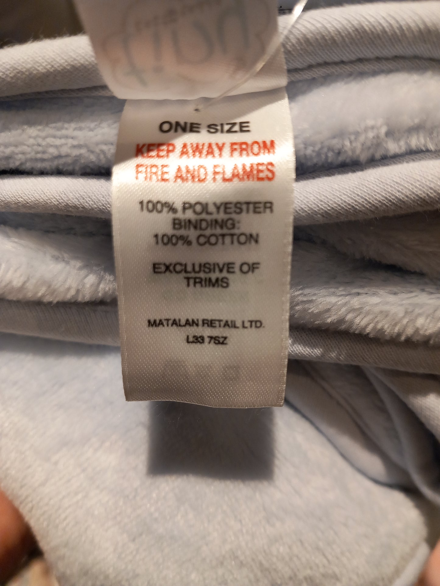 Blue Soft Feel Blanket (BNWT) - Matalan