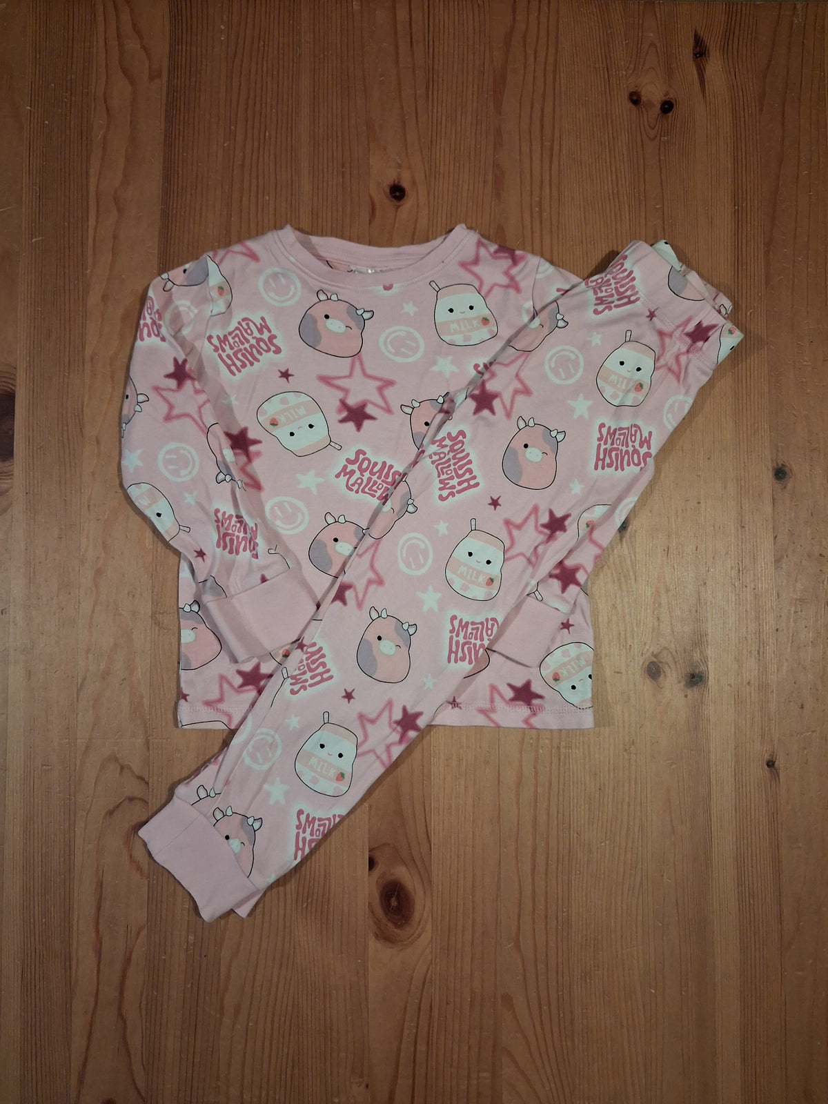 Pink Squishmallows Long Sleeve Pyjamas - Girls 5-6 years - George
