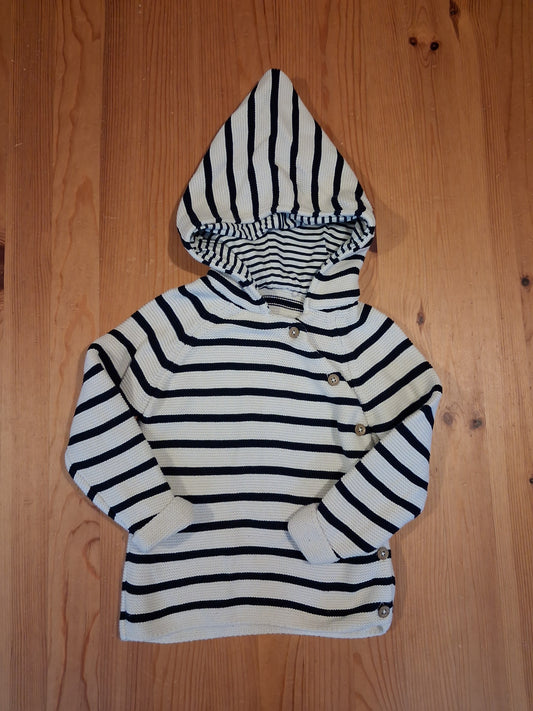 Striped Nautical Look Hooded Jumper - Boys 18-24 months - TU