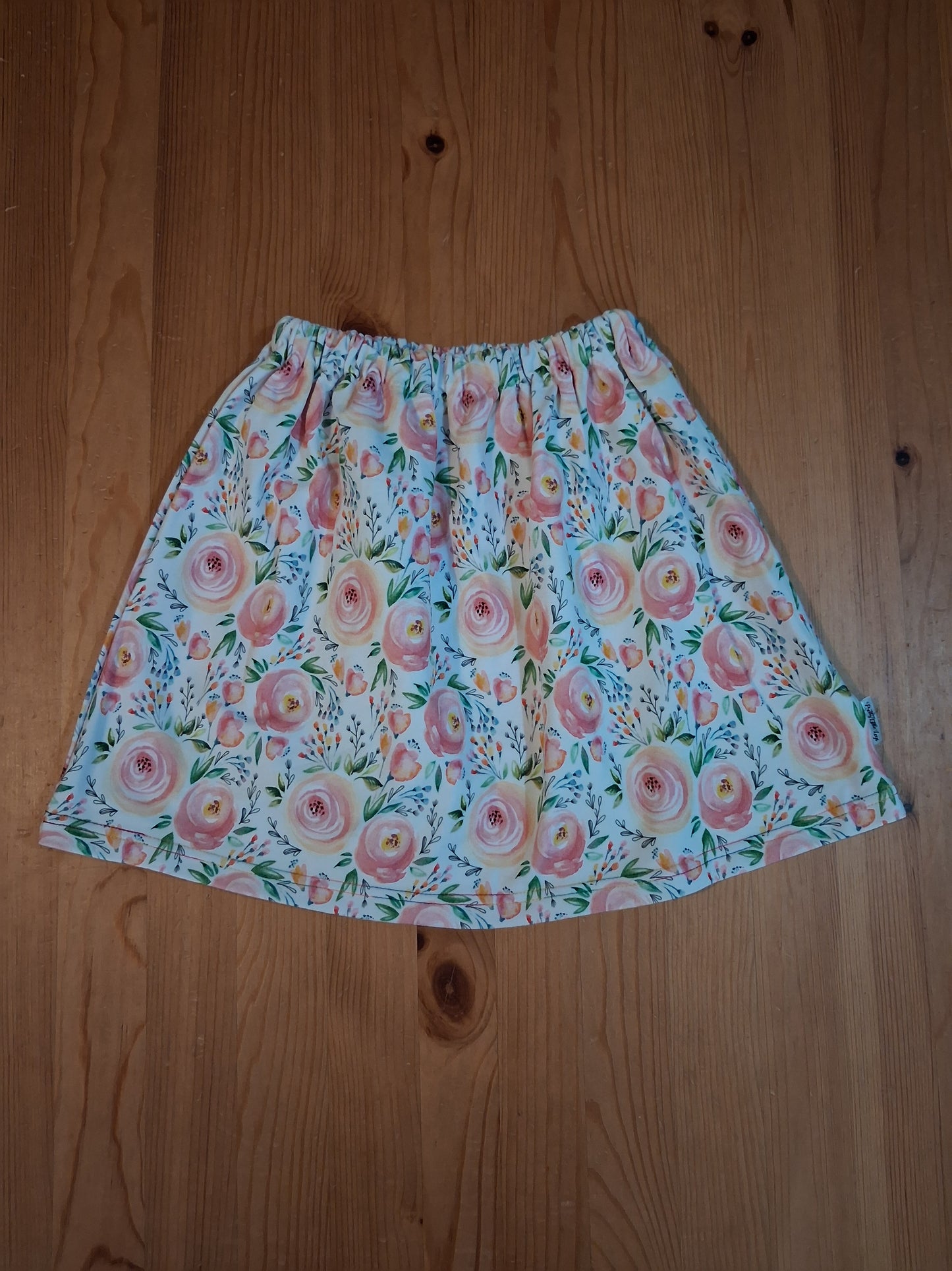 Handmade Floral Skirt With Elasticated Waistband - Girls 5-6 years - Pretty Little Legs