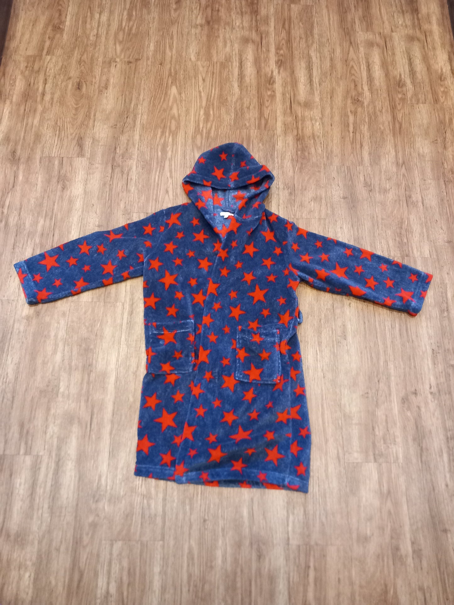 Stars Dressing Gown - Boys 9-10 years - Bluezoo