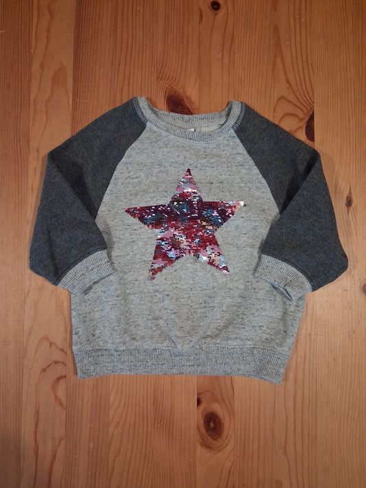 Grey Flip Sequin Sweatshirt - Girls 9-12 months - Next