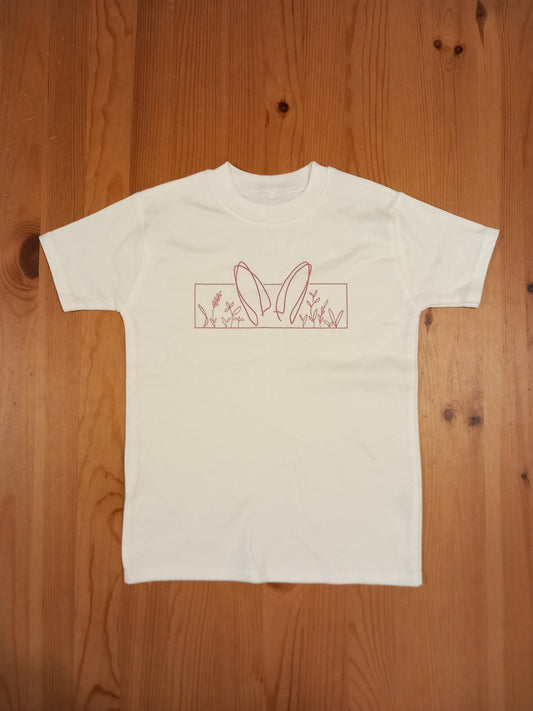 White Rabbit Ears T-Shirt - Girls 5-6 years - Brand Unknown