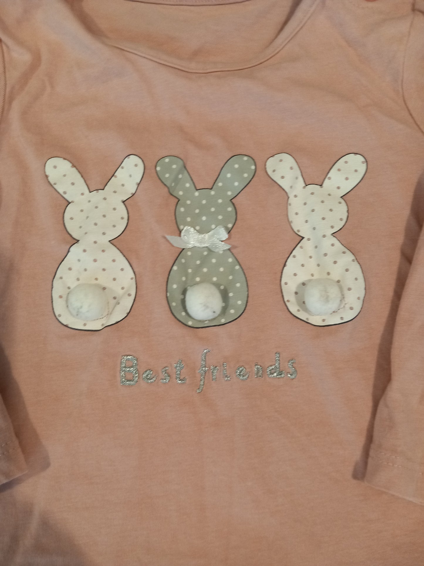 Pink Bunnies 'Best Friends' Long Sleeve Top - Girls 12-18 months - Matalan