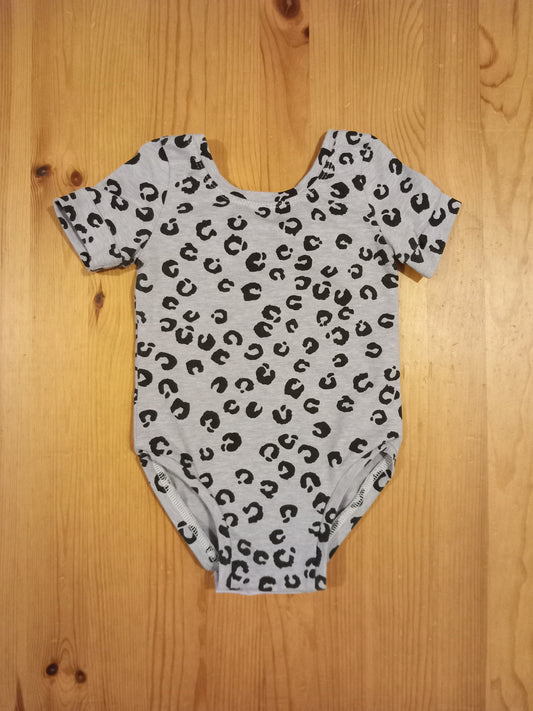 Handmade Lilac Animal Print Bow Back Bodysuit - Girls 2-3 years - Mini By Megan Turner