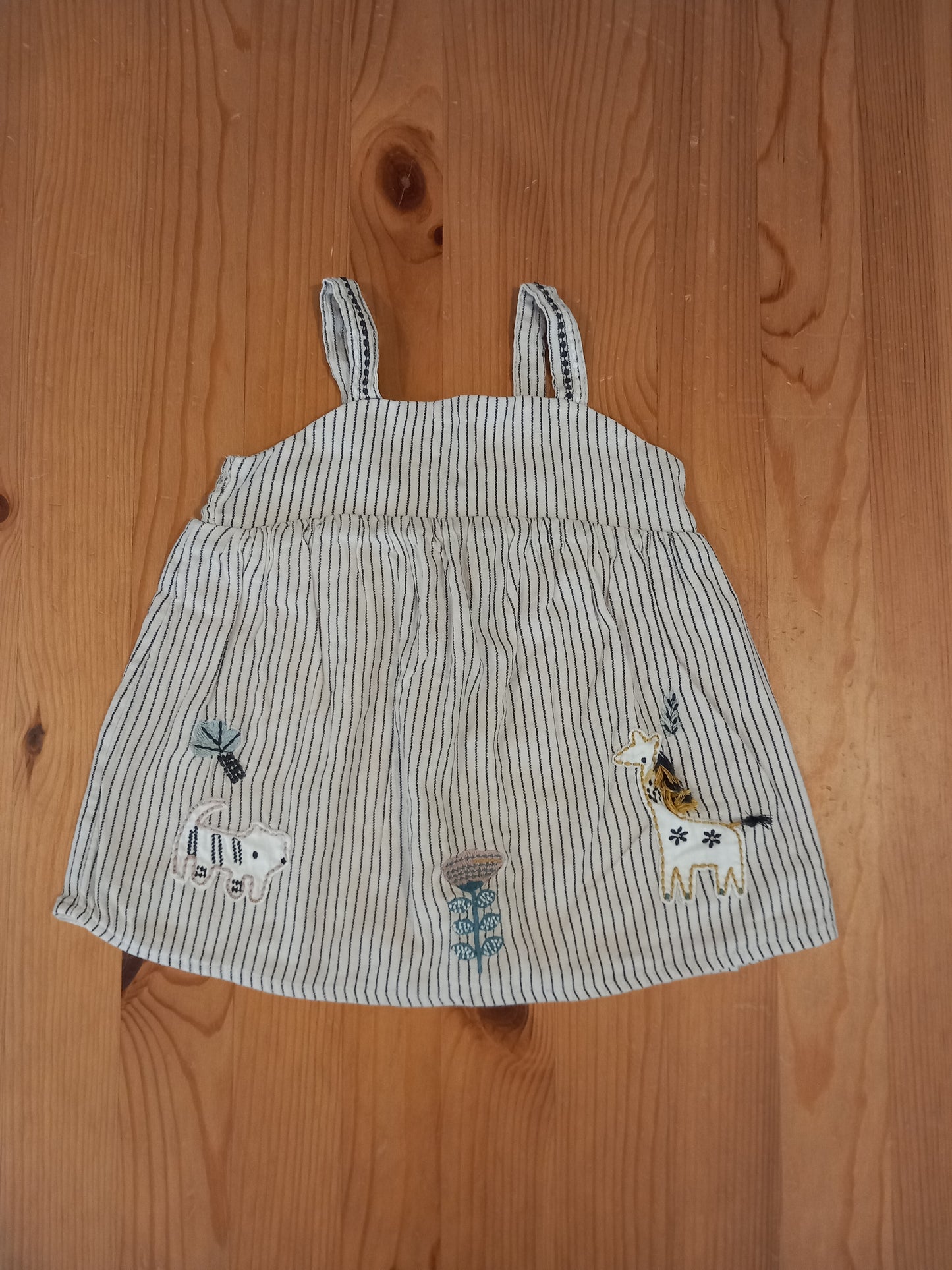Lined Striped Pictures Top - Girls 12-18 months - TU