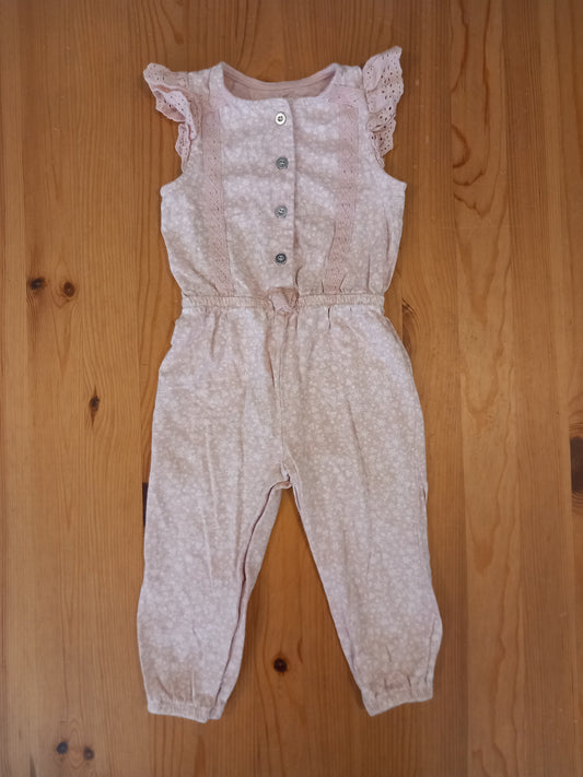 Pink Floral Jumpsuit - Girls 12-18 months - Mothercare