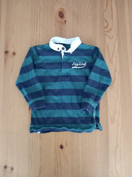 Striped Rugby Style Shirt - Boys 2-3 years - Matalan