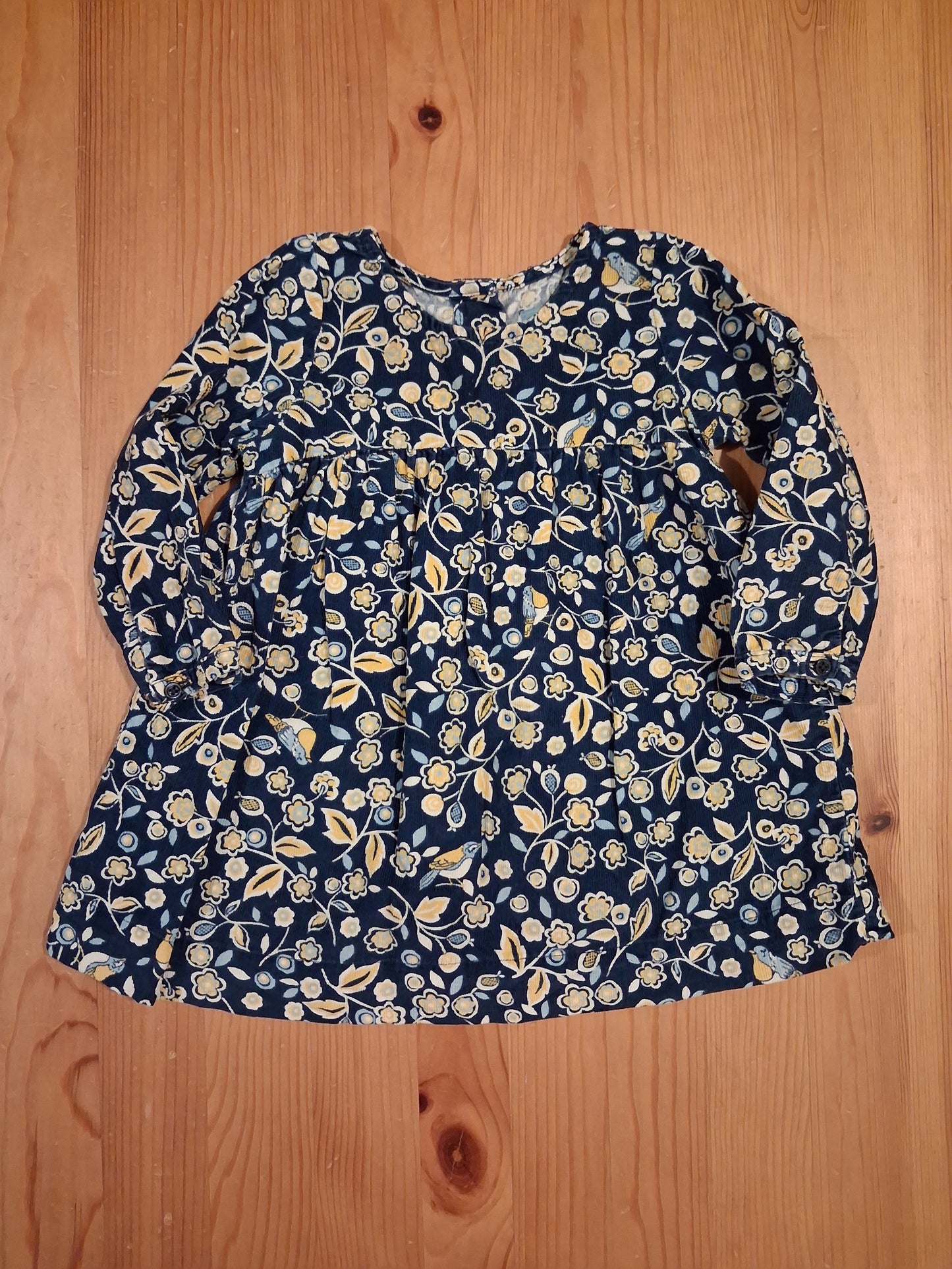 Fine Corduroy Flowers & Birds Dress - Girls 12-18 months - Baby Gap