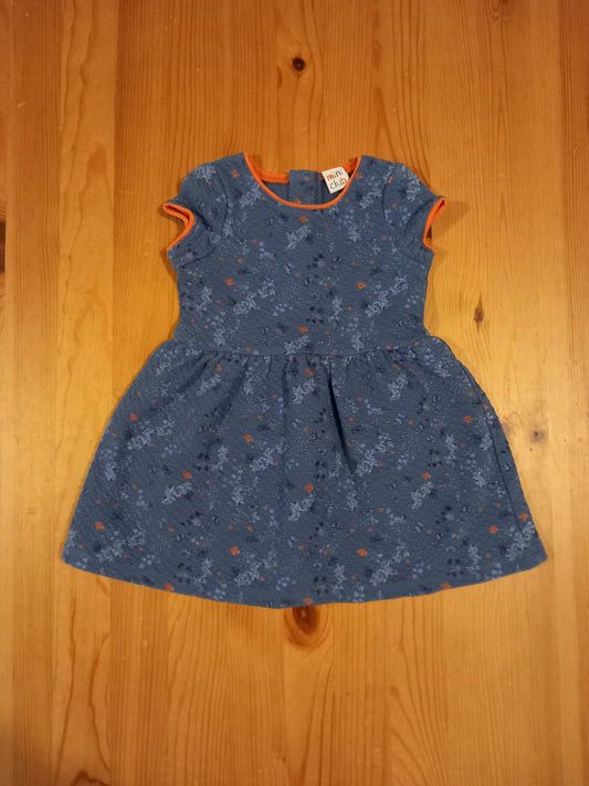 Blue Flowers & Butterflies Dress - Girls 12-18 months - Mini Club