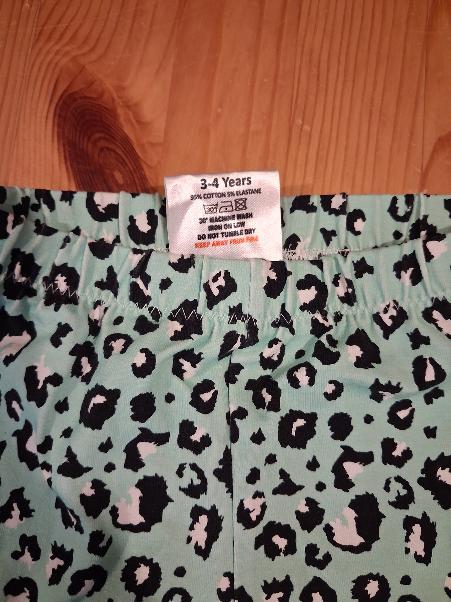 Handmade Animal Print Leggings - Girls 3-4 years - Mary Jane Clothing
